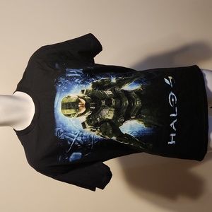 Halo movie TV sci-fi warrior art black L tshirt